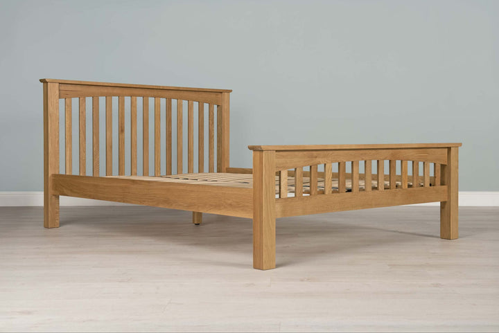 Boston Solid Natural Oak Bed Frame - 4ft Small Double - The Oak Bed Store