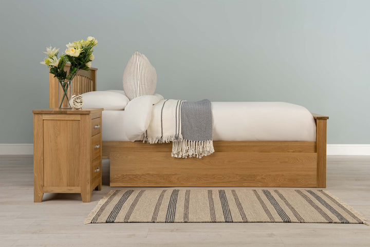 Boston Solid Natural Oak Bed Frame - 4ft Small Double - The Oak Bed Store