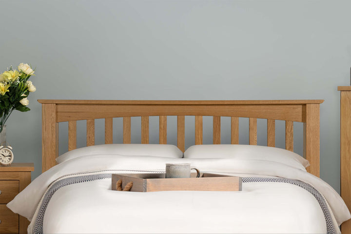 Boston Solid Natural Oak Bed Frame - 4ft Small Double - The Oak Bed Store