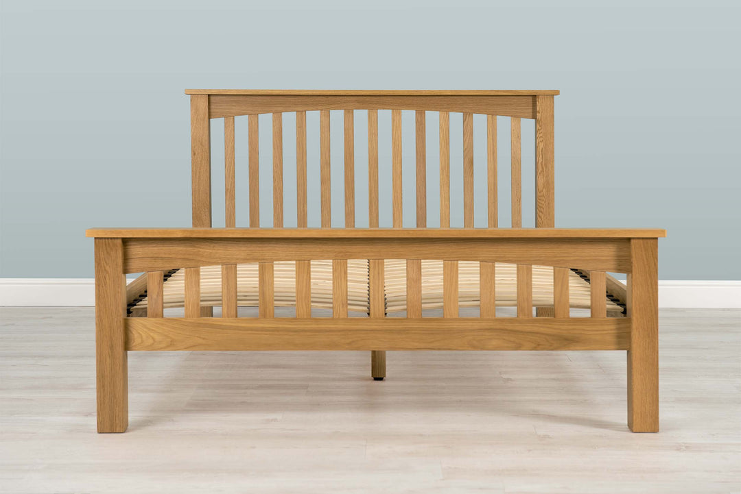 Boston Solid Natural Oak Bed Frame - 5ft King Size - The Oak Bed Store