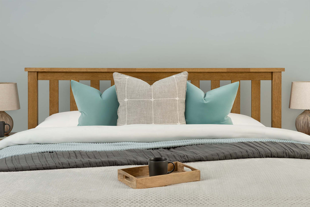 Chester Medium Oak Ottoman Storage Bed Frame - 6ft Super King - The Oak Bed Store