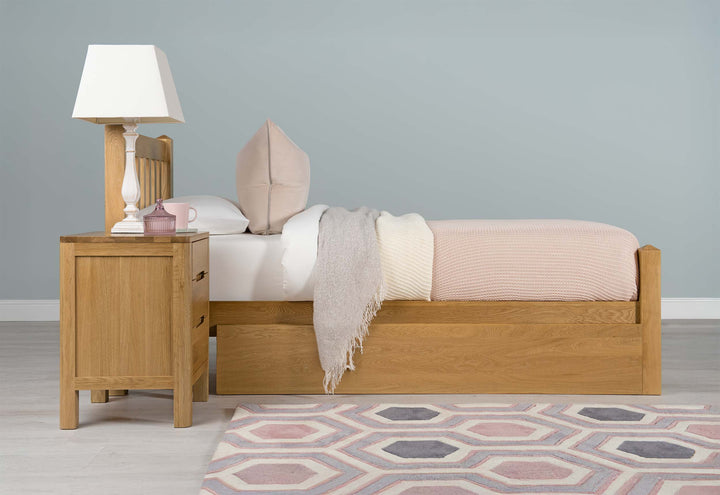 Emporia Solid Natural Oak Bed Frame - 3ft Single - The Oak Bed Store