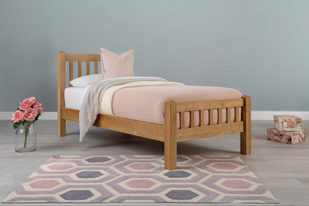 Emporia Solid Natural Oak Bed Frame - 3ft Single - The Oak Bed Store