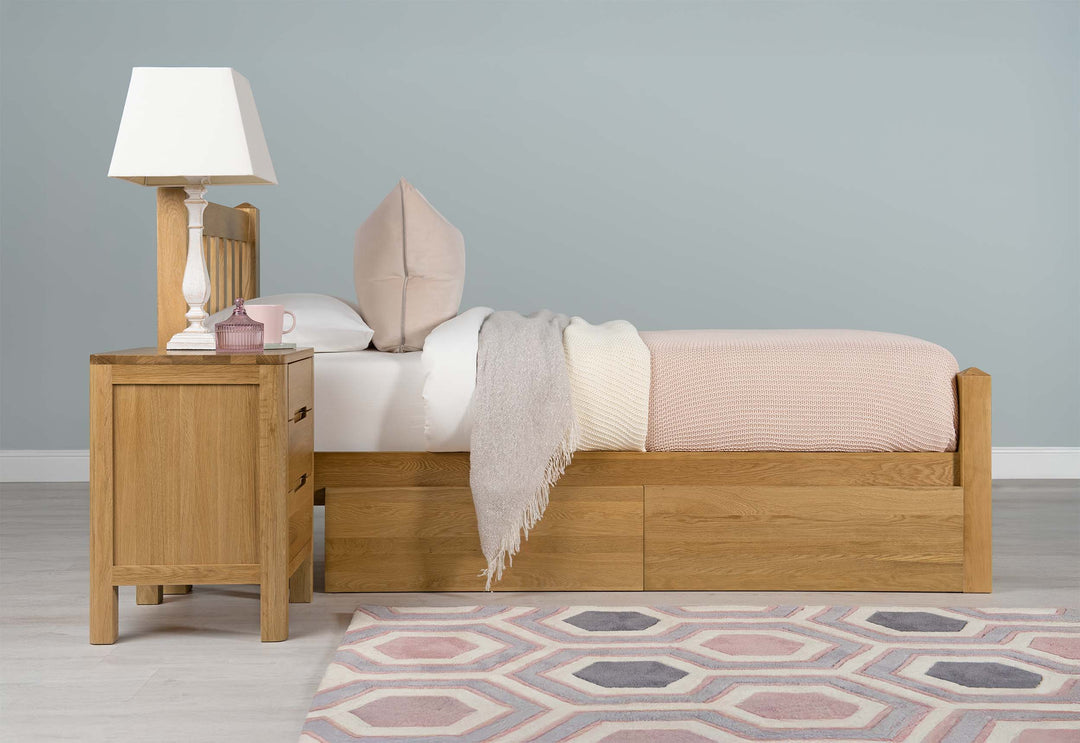 Emporia Solid Natural Oak Bed Frame - 3ft Single - The Oak Bed Store
