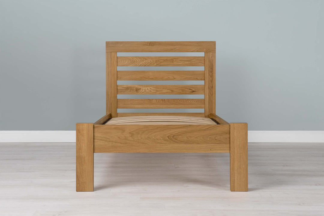 Goodwood Solid Natural Oak Bed Frame - 3ft Single - The Oak Bed Store
