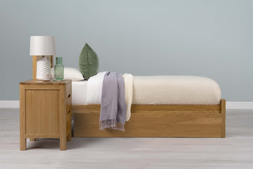 Goodwood Solid Natural Oak Bed Frame - 3ft Single - The Oak Bed Store