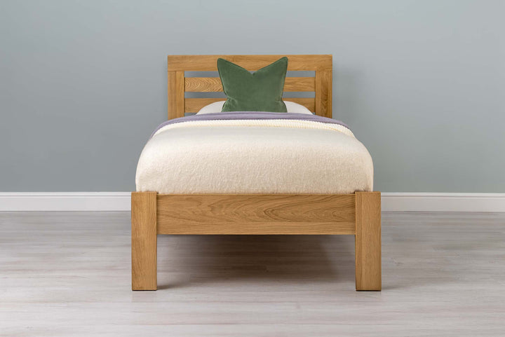 Goodwood Solid Natural Oak Bed Frame - 3ft Single - The Oak Bed Store