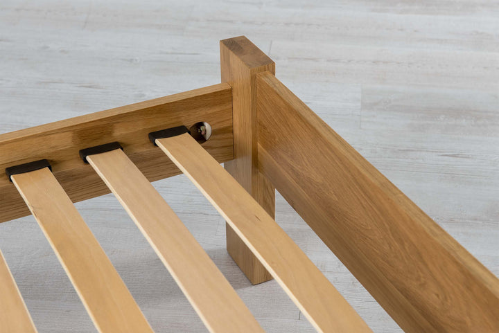 Goodwood Solid Natural Oak Bed Frame - 3ft Single - The Oak Bed Store