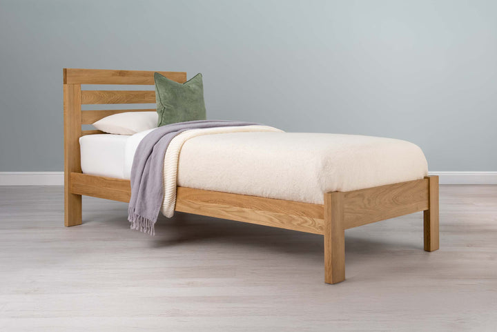 Goodwood Solid Natural Oak Bed Frame - 3ft Single - The Oak Bed Store