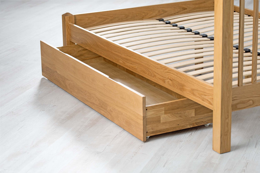 Large Natural Oak Under Bed Drawer - The Oak Bed Store