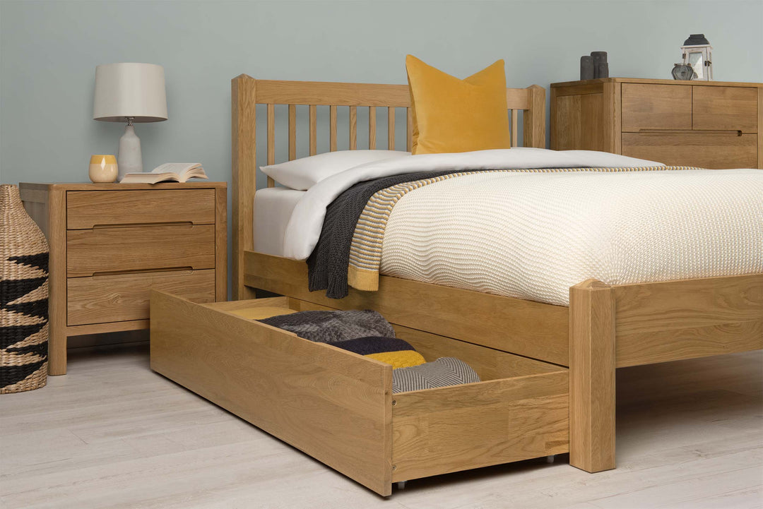Large Natural Oak Under Bed Drawer - The Oak Bed Store