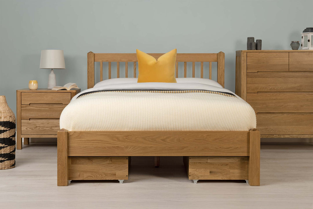 Natural Oak Under Bed Drawer - The Oak Bed Store
