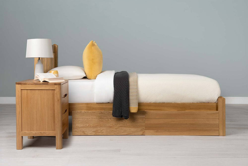 Natural Oak Under Bed Drawer - The Oak Bed Store