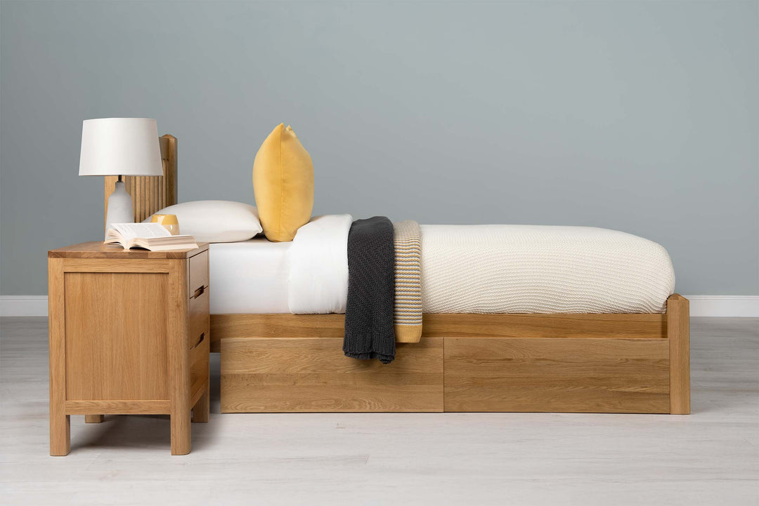 Natural Oak Under Bed Drawer - The Oak Bed Store