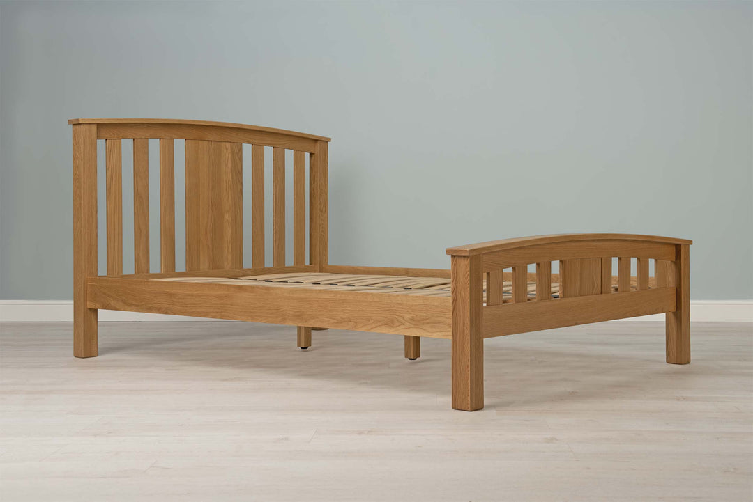 Royal Ascot Solid Natural Oak Bed Frame - 4ft Small Double - The Oak Bed Store