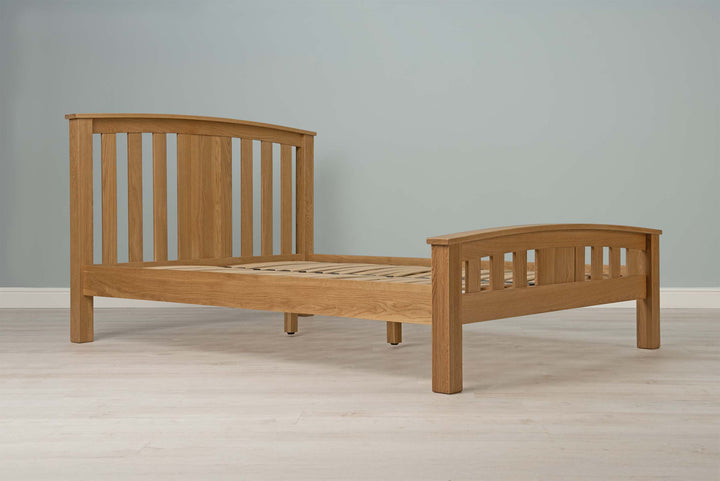 Royal Ascot Solid Natural Oak Bed Frame - 4ft Small Double - The Oak Bed Store