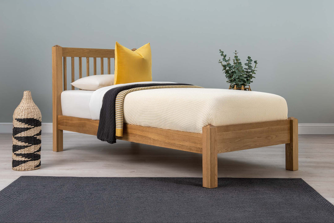 Trafalgar Solid Natural Oak Bed Frame - 3ft Single - The Oak Bed Store