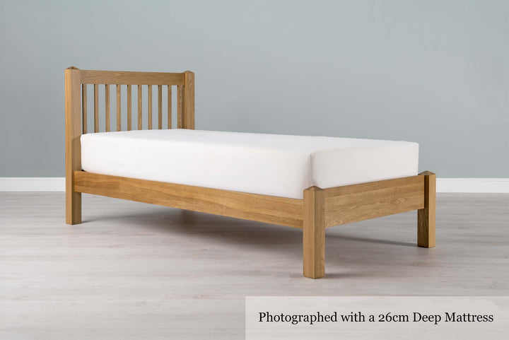 Trafalgar Solid Natural Oak Bed Frame - 3ft Single - The Oak Bed Store