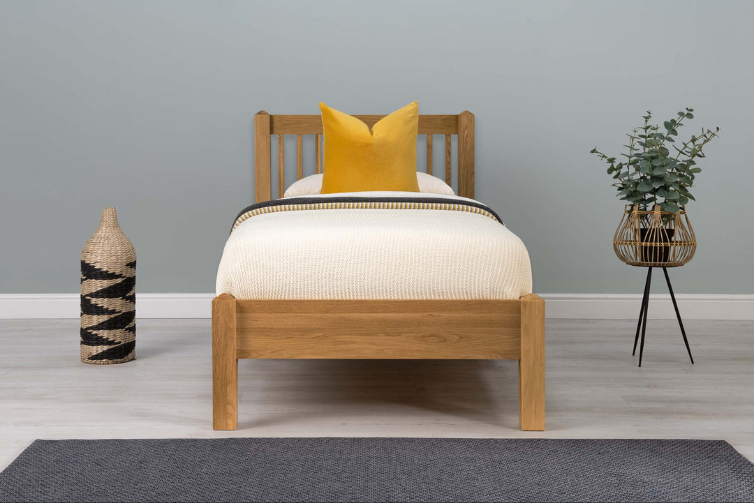 Trafalgar Solid Natural Oak Bed Frame - 3ft Single - The Oak Bed Store