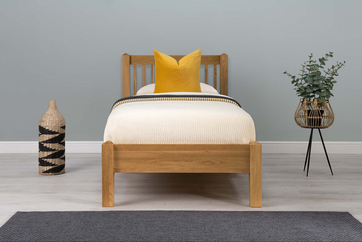 Trafalgar Solid Natural Oak Bed Frame - 3ft Single - The Oak Bed Store