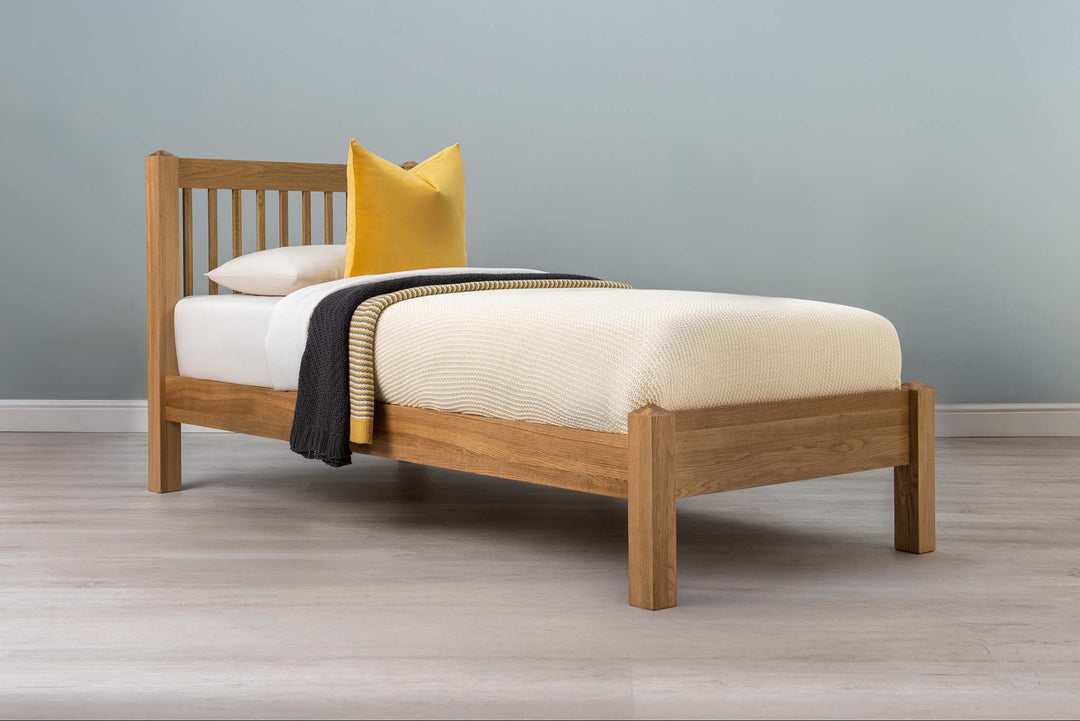 Trafalgar Solid Natural Oak Bed Frame - 3ft Single - The Oak Bed Store