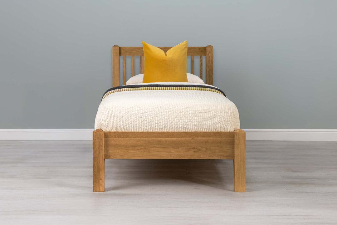 Trafalgar Solid Natural Oak Bed Frame - 3ft Single - The Oak Bed Store