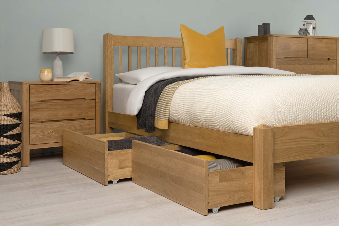 Trafalgar Solid Natural Oak Bed Frame - 4ft Small Double - The Oak Bed Store