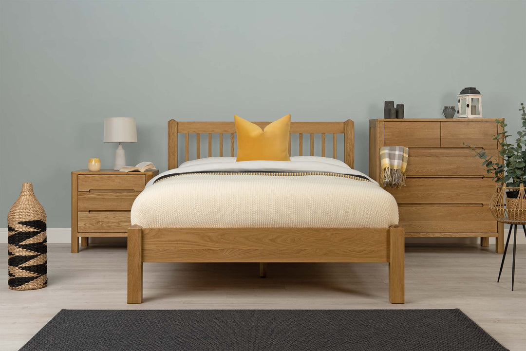 Trafalgar Solid Natural Oak Bed Frame - 4ft Small Double - The Oak Bed Store