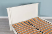 Capri Soft White Solid Wood Bed Frame - 5ft King Size - The Oak Bed Store