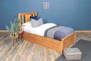Chester Medium Oak Ottoman Storage Bed Frame - 3ft Single - The Oak Bed Store