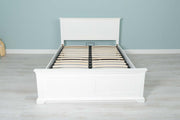 Chilgrove Bright White Ottoman Storage Bed Frame - 5ft King Size - The Oak Bed Store