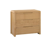 Curdridge Natural Oak 3 Drawer Chest of Drawers - The Oak Bed Store
