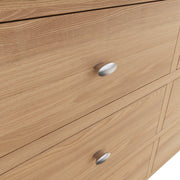 Georgia Natural Oak 6 Drawer Chest of Drawers - The Oak Bed Store