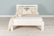 Goodwood Soft White Solid Wood Bed Frame - 4ft Small Double - The Oak Bed Store