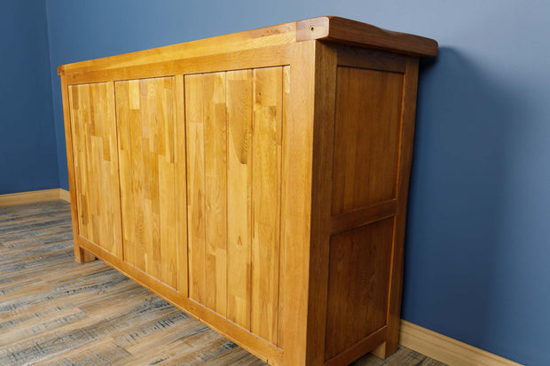 Newbury Rustic Solid Oak Large Sideboard - The Oak Bed Store