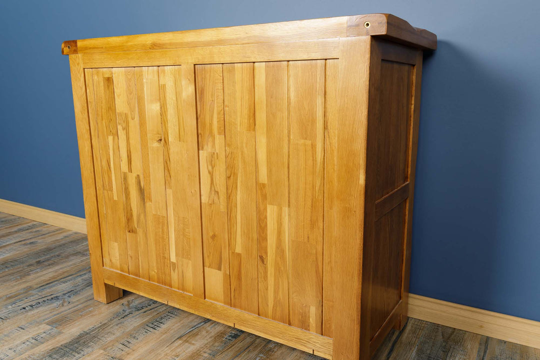 Newbury Rustic Solid Oak Small Sideboard - The Oak Bed Store