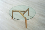 Round Glass Coffee Table - The Oak Bed Store