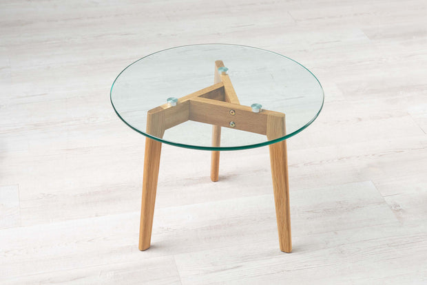 Round Glass Side Table - The Oak Bed Store