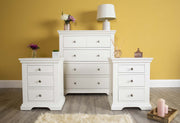 Westcott Soft White 4 Drawer Chest of Drawers - The Oak Bed Store