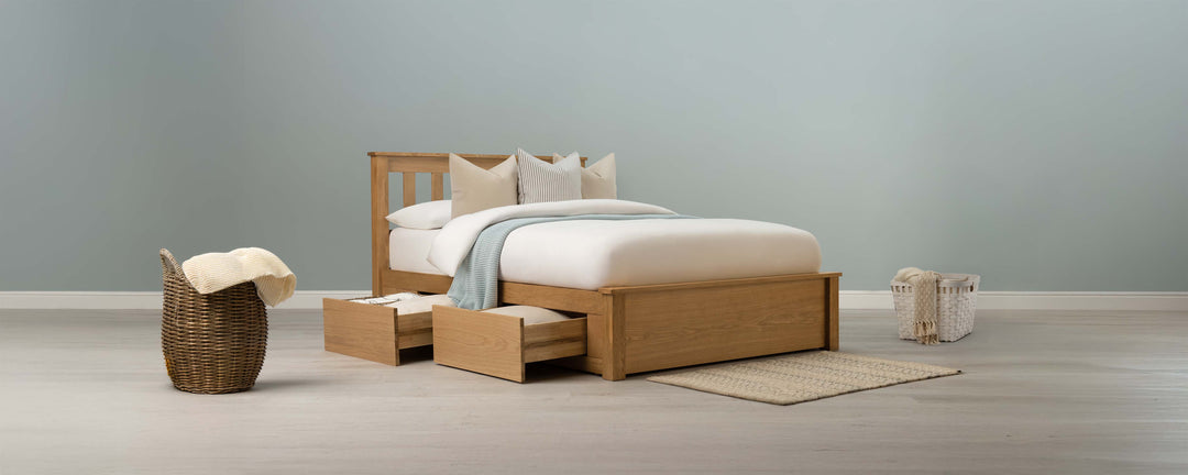 Bed frame size & layout guide: making the most of your bedroom - The Oak Bed Store