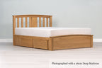 Royal Ascot Solid Natural Oak Storage Bed Frame - 5ft King Size - The Oak Bed Store