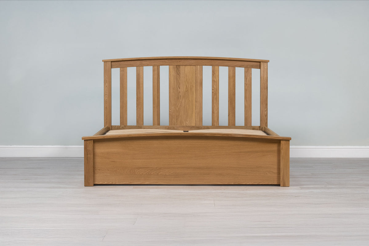 Royal Ascot Solid Natural Oak Storage Bed Frame - 5ft King Size - The Oak Bed Store