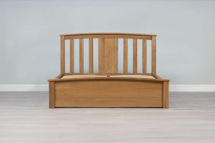 Royal Ascot Solid Natural Oak Storage Bed Frame - 5ft King Size - The Oak Bed Store
