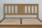 Wimbledon Solid Natural Oak Storage Bed Frame - 4ft6 Double - The Oak Bed Store