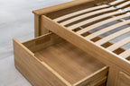 Wimbledon Solid Natural Oak Storage Bed Frame - 4ft6 Double - The Oak Bed Store
