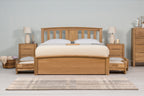 Royal Ascot Solid Natural Oak Storage Bed Frame - 5ft King Size - The Oak Bed Store