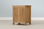 Boston Solid Natural Oak 2+1 Drawer Bedside Table - Standard
