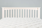 Boston Soft White Solid Wood Bed Frame - Low Foot End - 4ft6 Double - The Oak Bed Store
