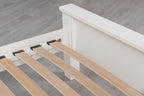 Boston Soft White Solid Wood Bed Frame - Low Foot End - 4ft6 Double - The Oak Bed Store