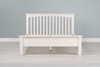 Boston Soft White Solid Wood Bed Frame - Low Foot End - 4ft Small Double - The Oak Bed Store